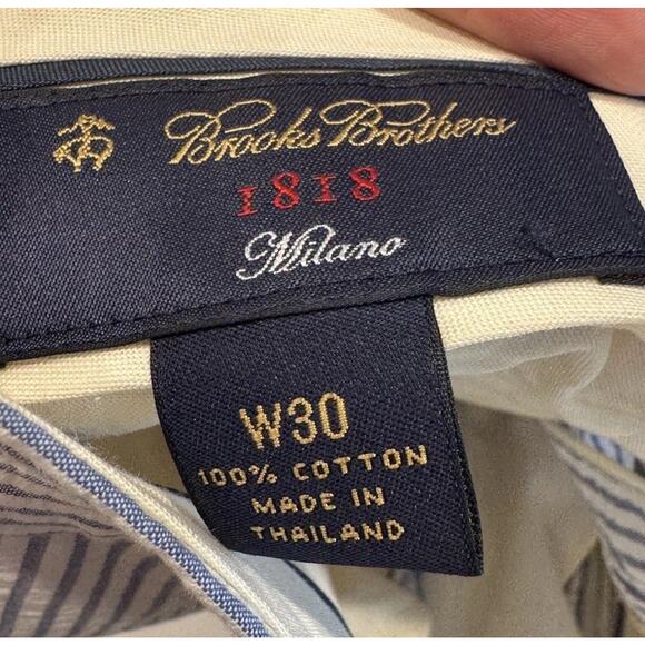 Brooks Brothers Seersucker Pants Men’s Size 30 X 25 Lightweight Striped ALTERED - Picture 5 of 11